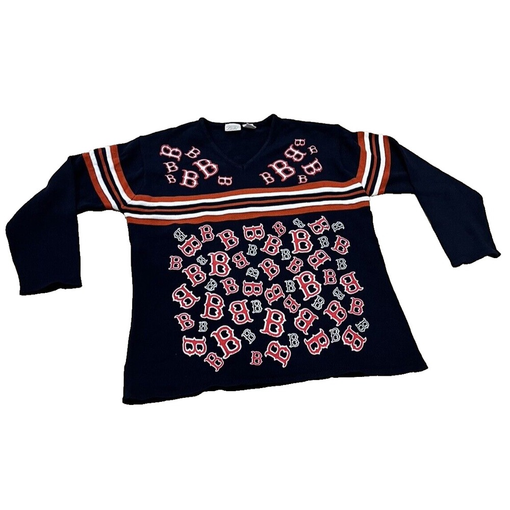 Vintage 90s Fiorlini Boston Red Sox Knit Sweater Women's XL MLB